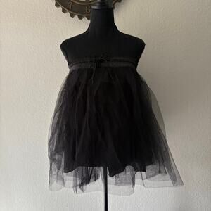 TULLE Strapless Top or Tutu Mini Skirt Sz S Gothcore Witchy Grungecore Costume